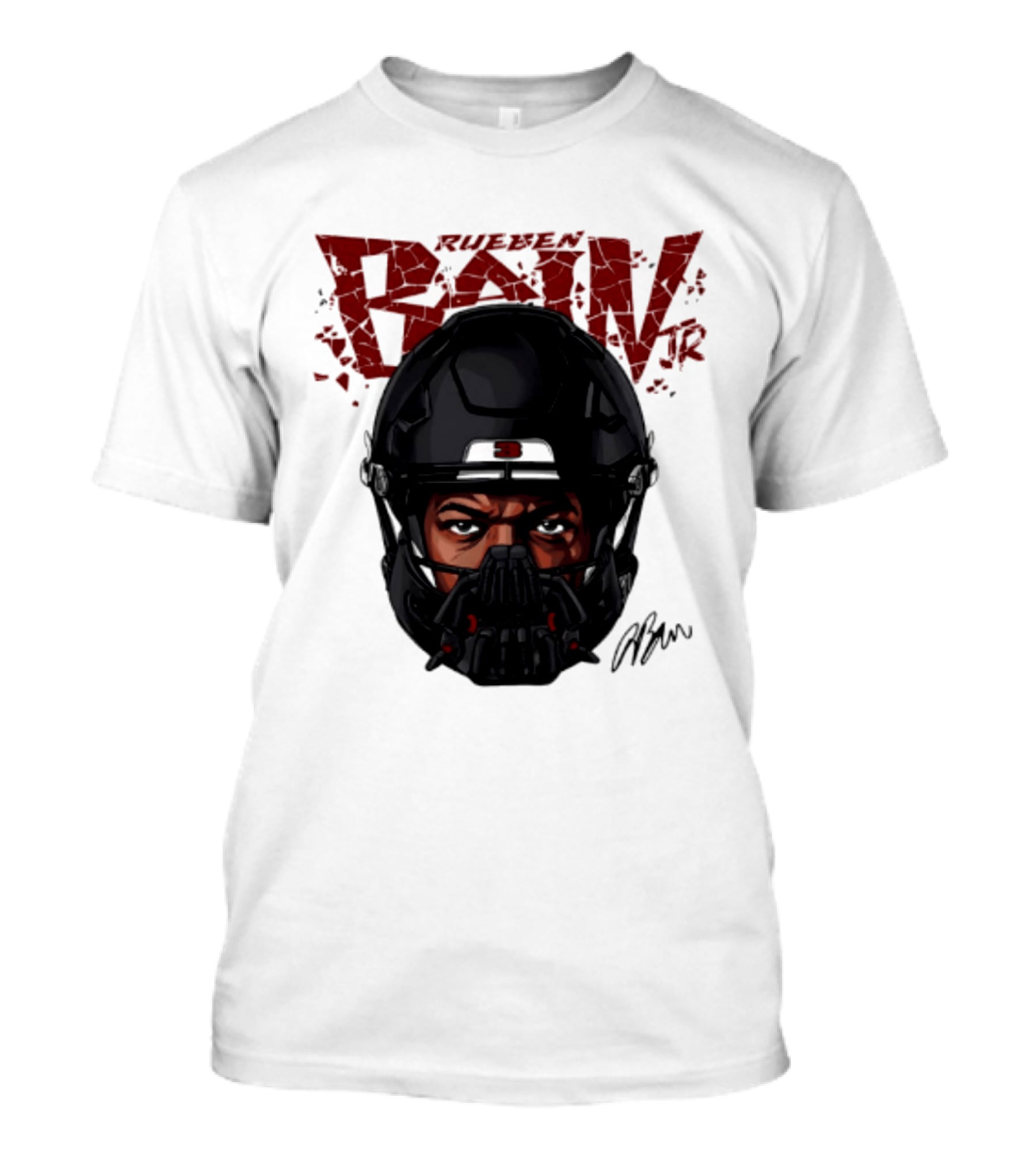 Rueben Bain Jr. Big Head Mask Tampa Bay Buccaneers T-Shirt