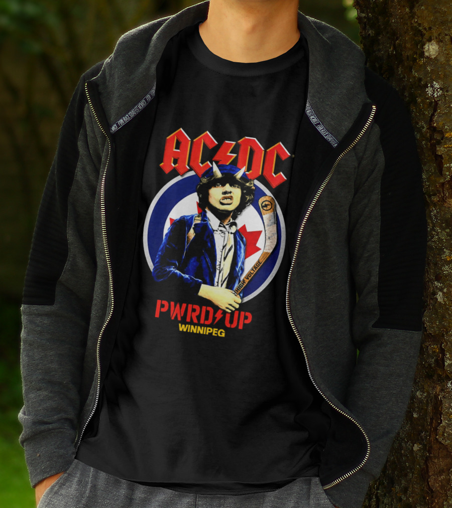ACDC PWR Up Tour Winnipeg 2026 Hockey Theme Event T-Shirt