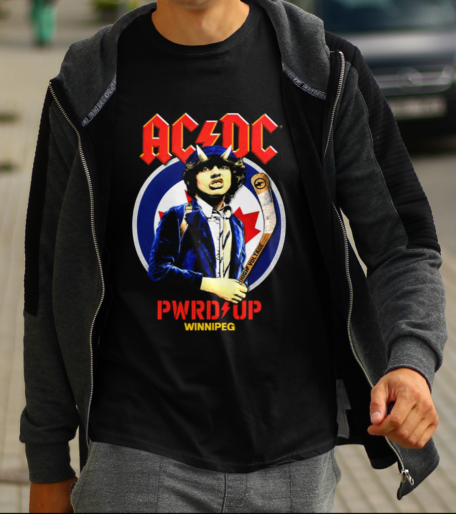 ACDC PWR Up Tour Winnipeg 2026 Hockey Theme Event T-Shirt