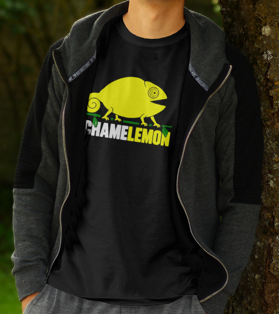 Chamelemon Chameleon Lemon Blend With Leaf Accent T-Shirt