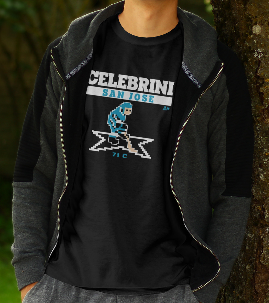 Celebrini San Jose Pixel Hockey 74 C T-Shirt