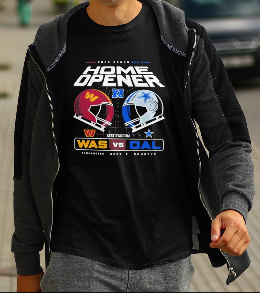 2026 Season Home Opener Washington Commanders Vs Dallas Cowboys Week 2 Gameday T-Shirt