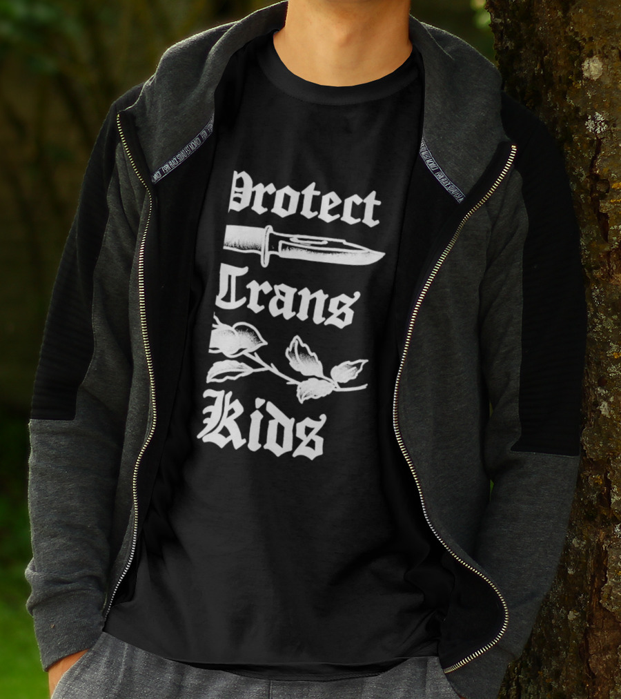 Protect Trans Kids Knife Floral Dan Soupy Campbell T-Shirt