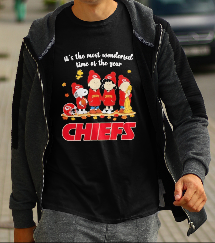 It's The Most Wonderful Time Peanuts Chiefs Halloween 2026 T-Shirt
