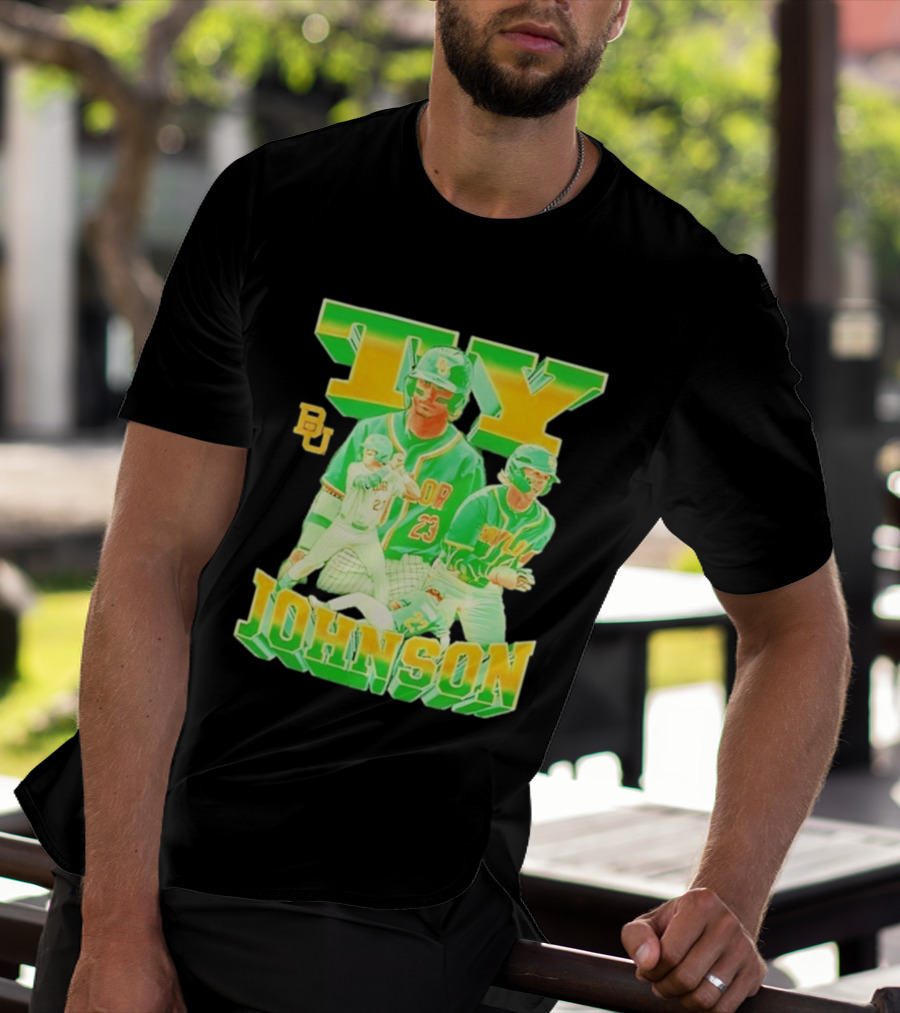 Ty Johnson Baylor Bears 23 NCAA Baseball BU T-Shirt