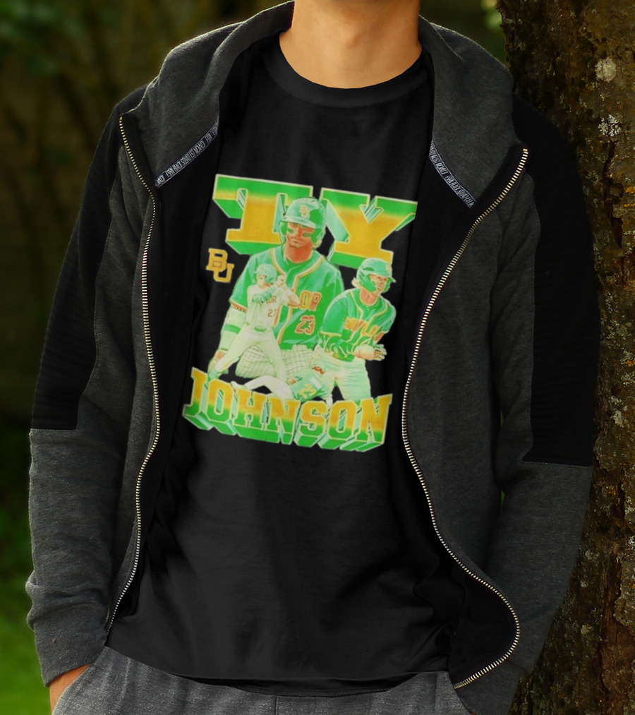 Ty Johnson Baylor Bears 23 NCAA Baseball BU T-Shirt