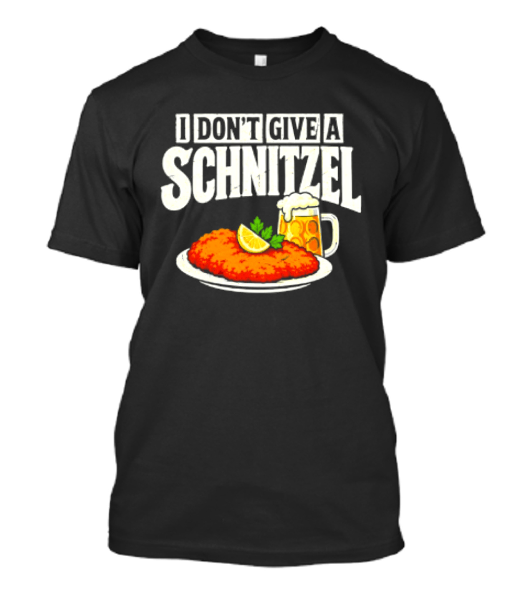 I Don't Give A Schnitzel German Beer Food Plate T-Shirt