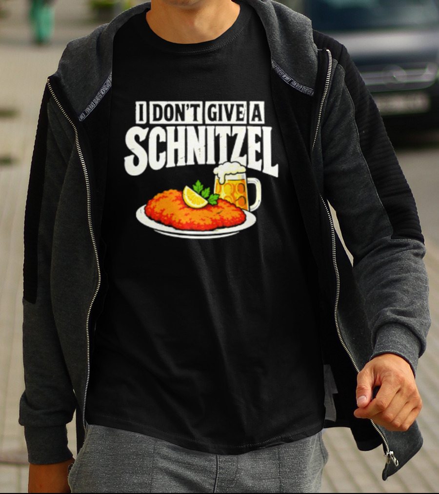 I Don't Give A Schnitzel German Beer Food Plate T-Shirt