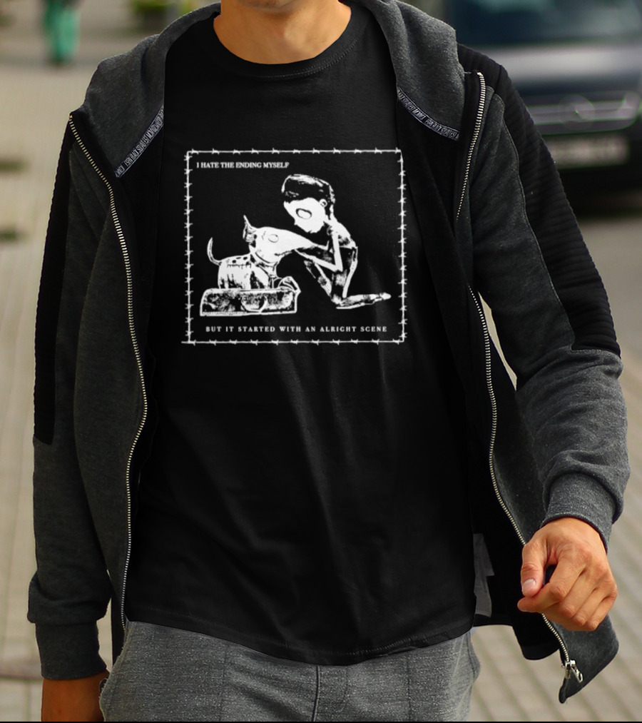 I Hate The Ending Myself But It Started With An Alright Scene Cat And Human T-Shirt