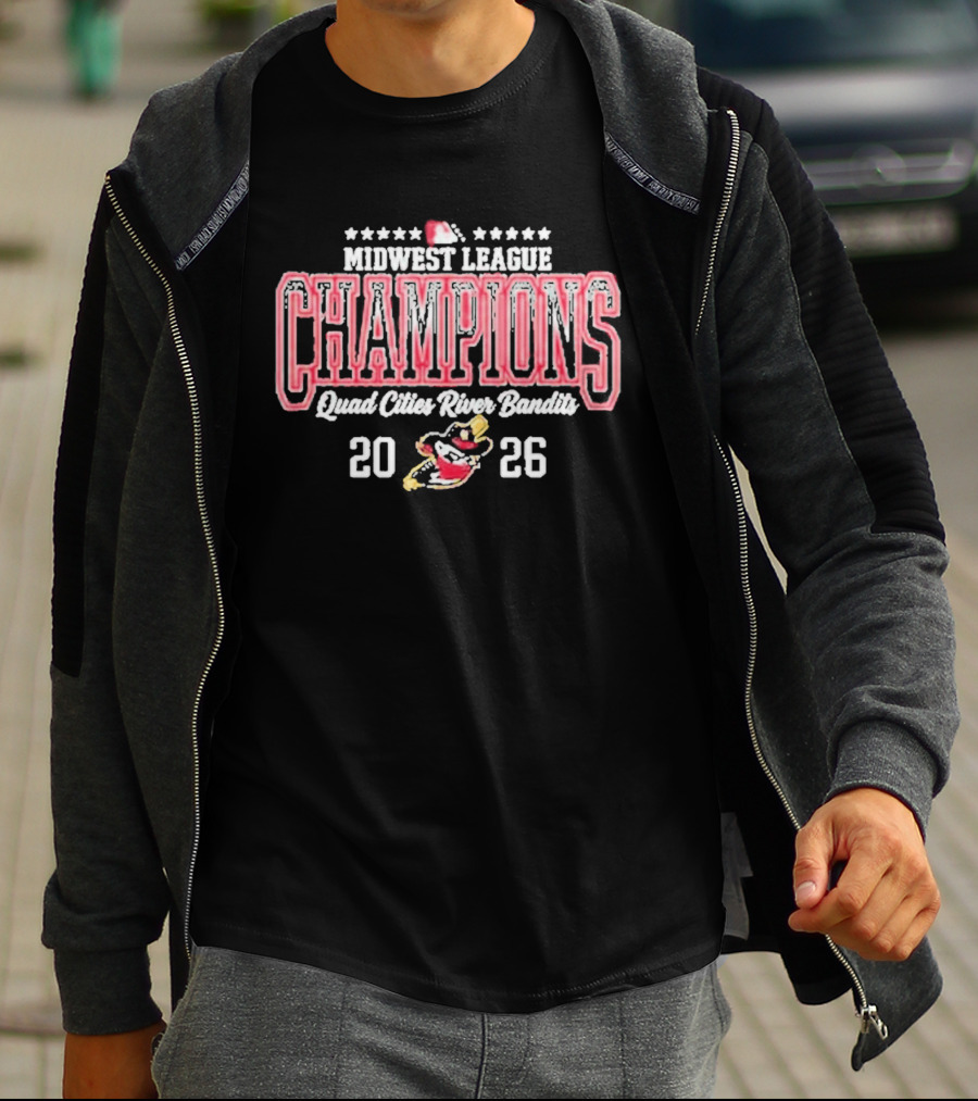 Midwest League Champions Quad Cities River Bandits 2026 T-Shirt