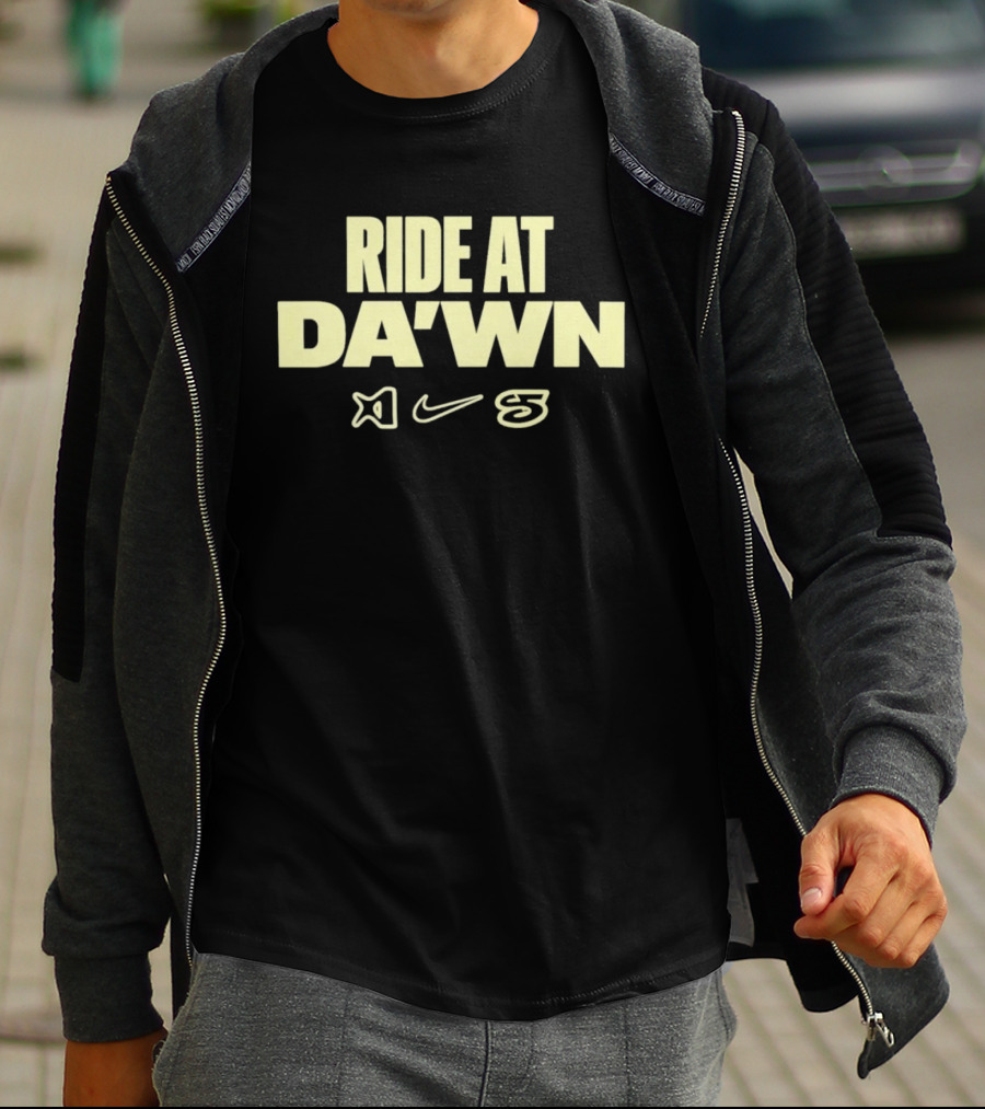 Ride At DA'WN Travis Scott Nike Cactus Jack Collaboration T-Shirt