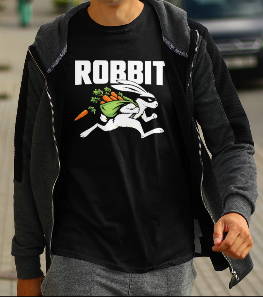 Robbit Rabbit Thief Robber Bunny With Carrots T-Shirt