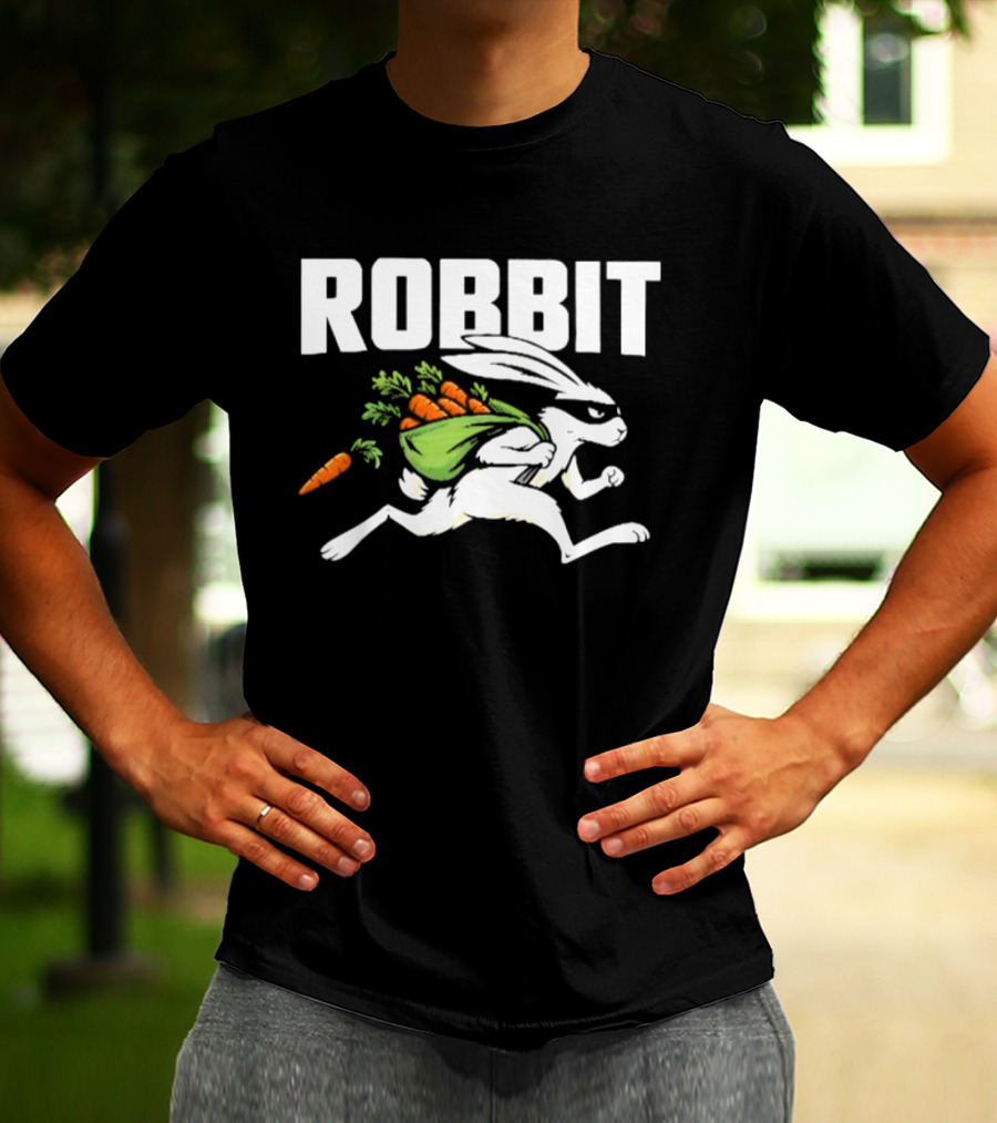 Robbit Rabbit Thief Robber Bunny With Carrots T-Shirt