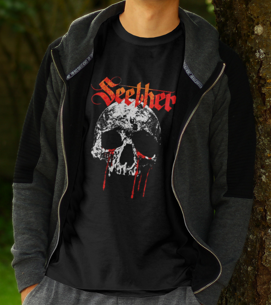 Seether Break The Cycle Tour 2026 North America Bloody Skull T-Shirt