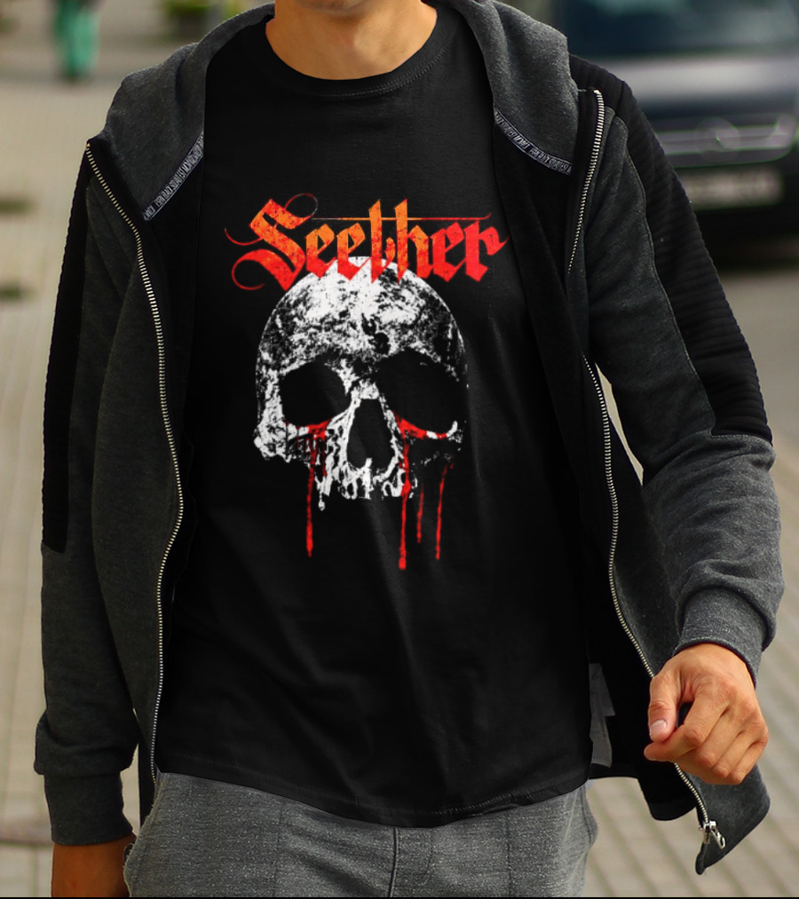 Seether Break The Cycle Tour 2026 North America Bloody Skull T-Shirt