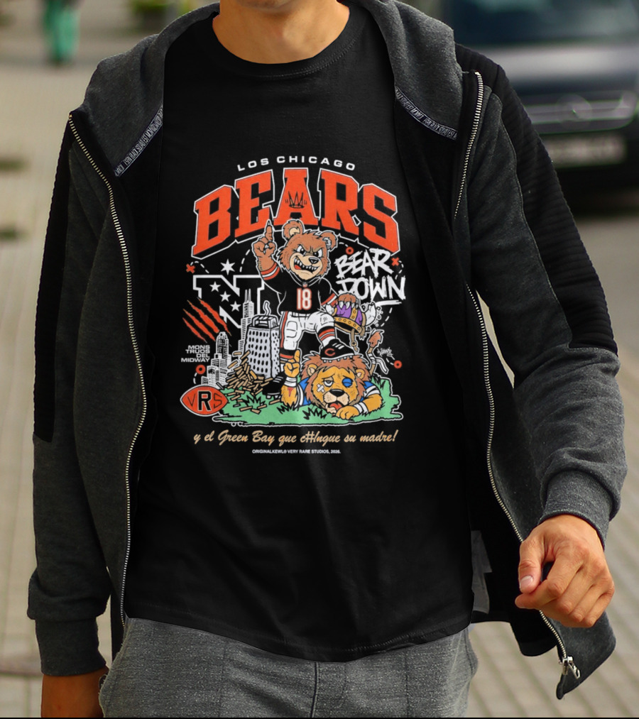 Los Chicago Bears Bear Down Bootleg Diss T-Shirt