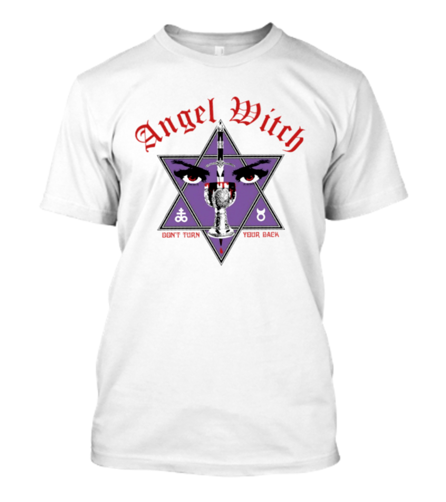 Angel Witch Don't Turn Your Back Heavy Metal Star Eyes Grail T-Shirt