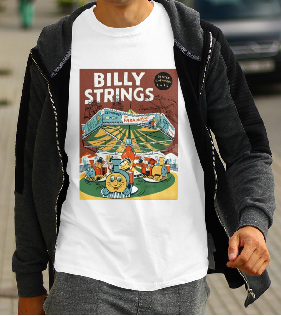 Billy Strings Denver Colorado Event Ball Arena September 18 19 2026 The Paramount Theatre T-Shirt