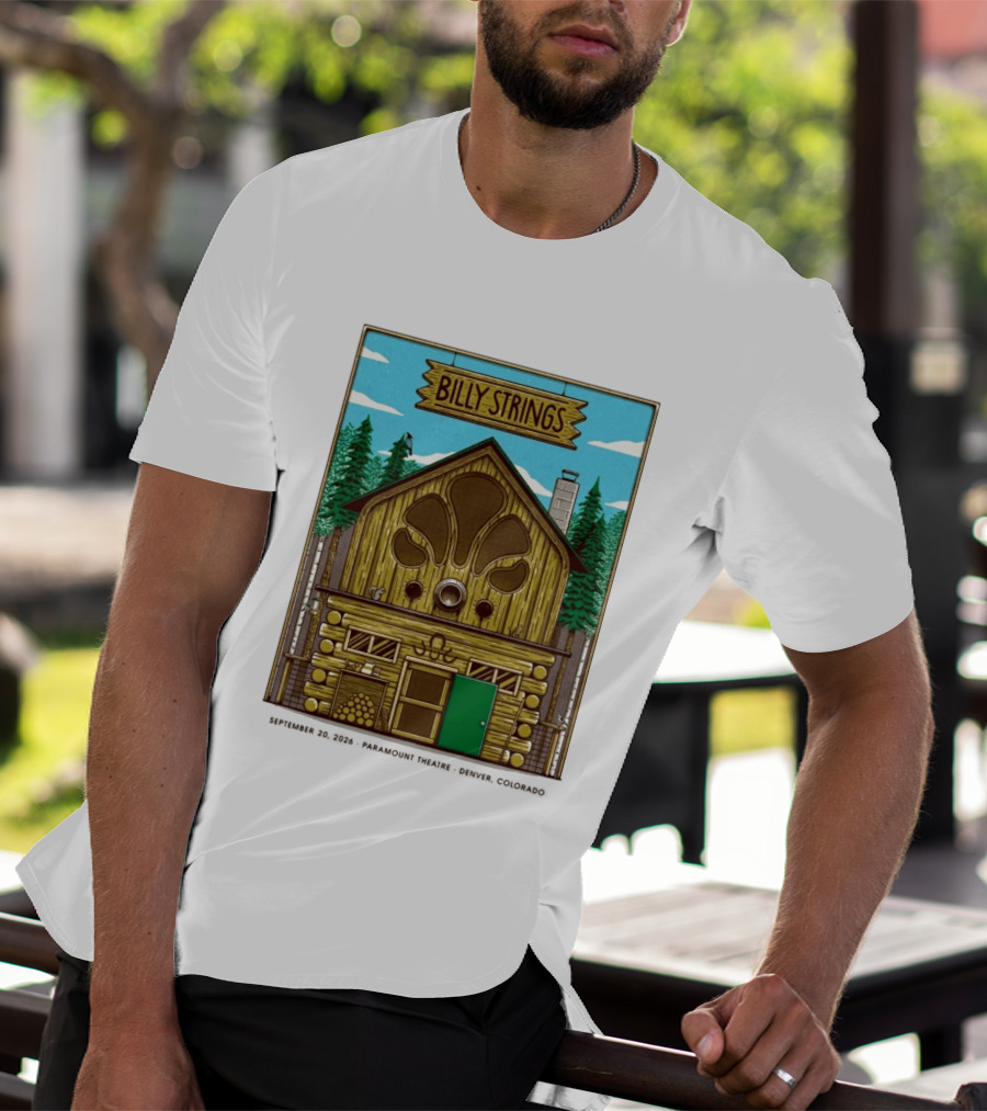 Billy Strings Fall Tour 2026 Paramount Theatre Denver September 20 Mike Tallman T-Shirt
