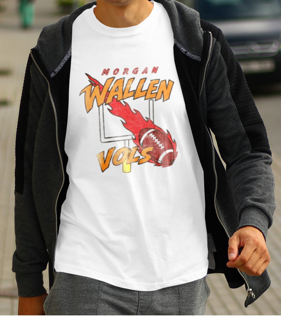 Morgan Wallen Vols Football Flame T-Shirt