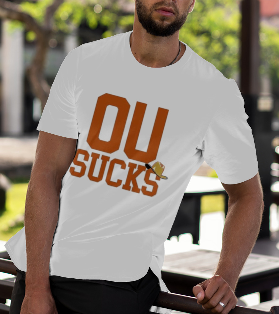 OU Sucks Cowboy Hat Orange Rivalry T-Shirt