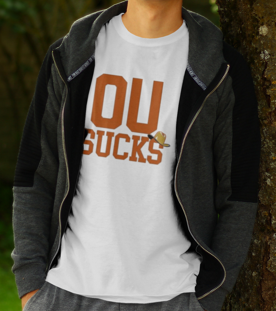 OU Sucks Cowboy Hat Orange Rivalry T-Shirt