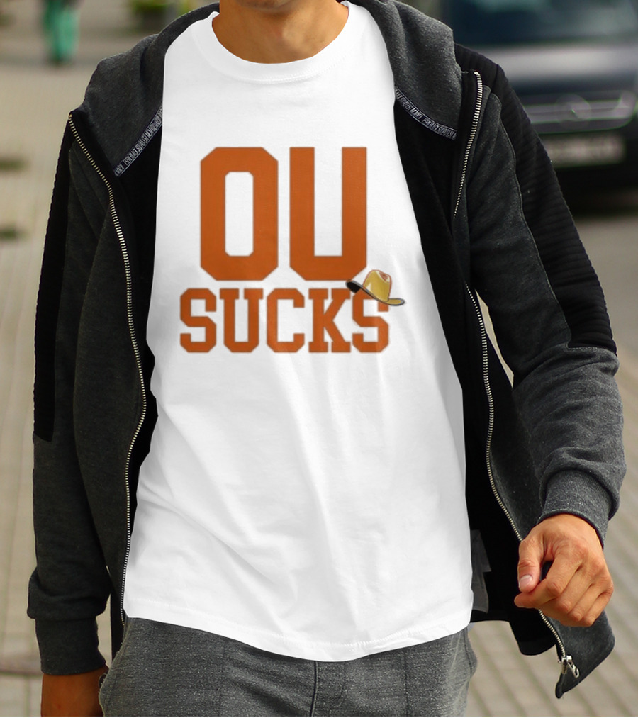 OU Sucks Cowboy Hat Orange Rivalry T-Shirt