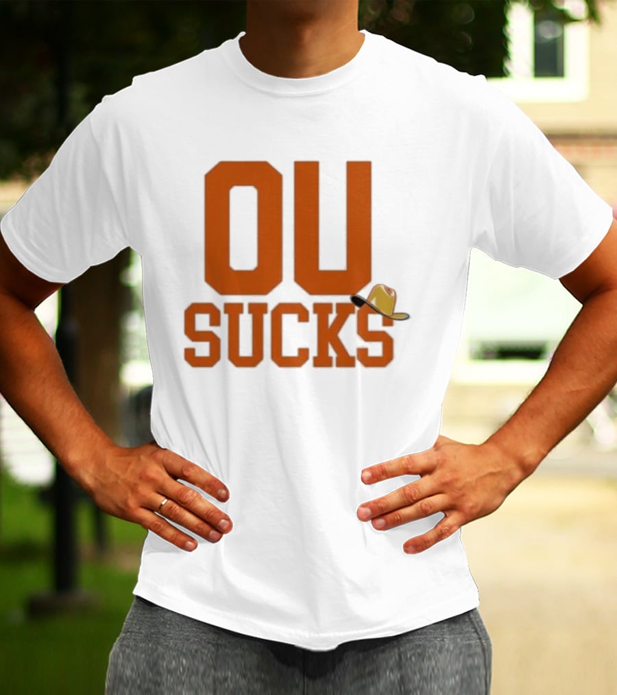 OU Sucks Cowboy Hat Orange Rivalry T-Shirt