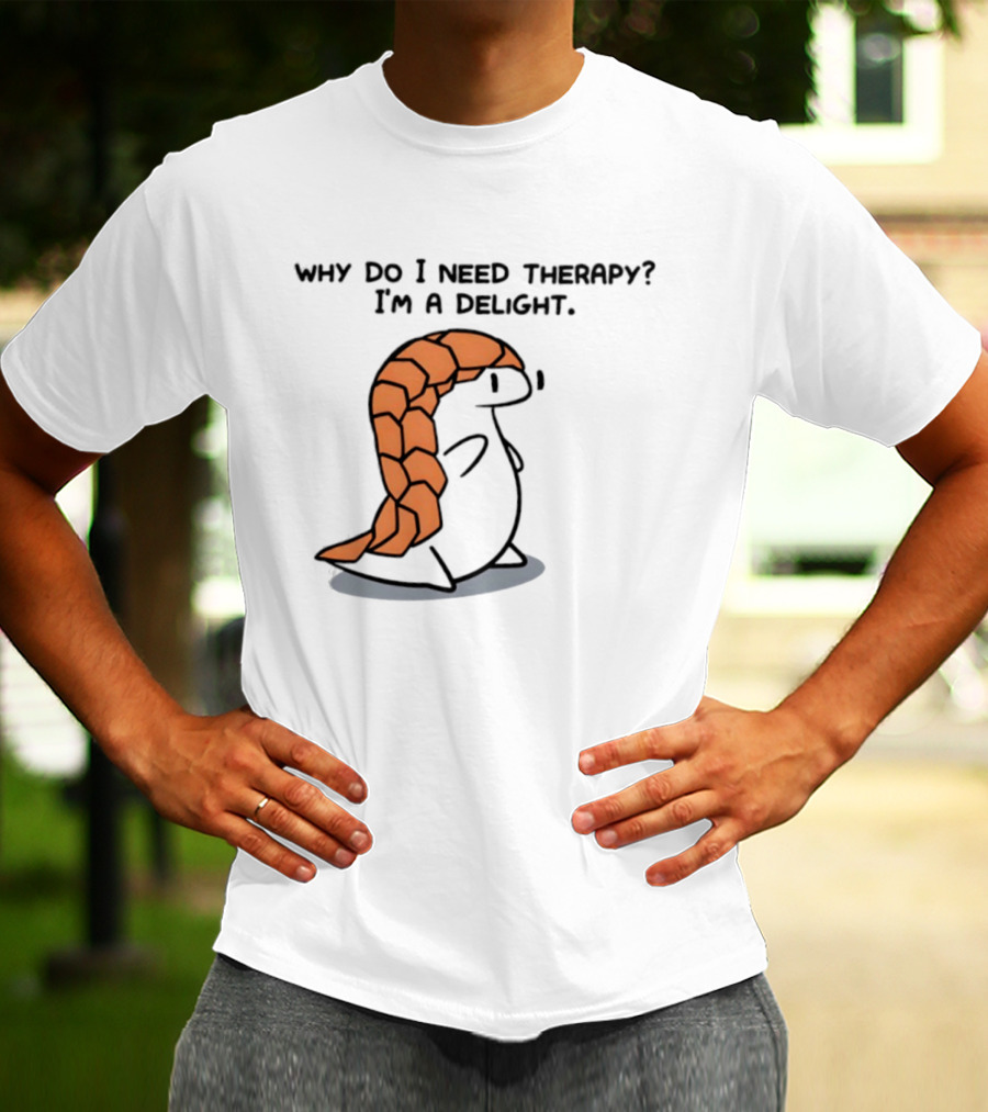 Why Do I Need Therapy I'm A Delight Cute Pangolin Cartoon T-Shirt