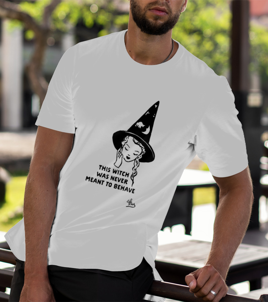 Witch Hat Girl This Witch Was Never Meant To Behave Aesthetic T-Shirt