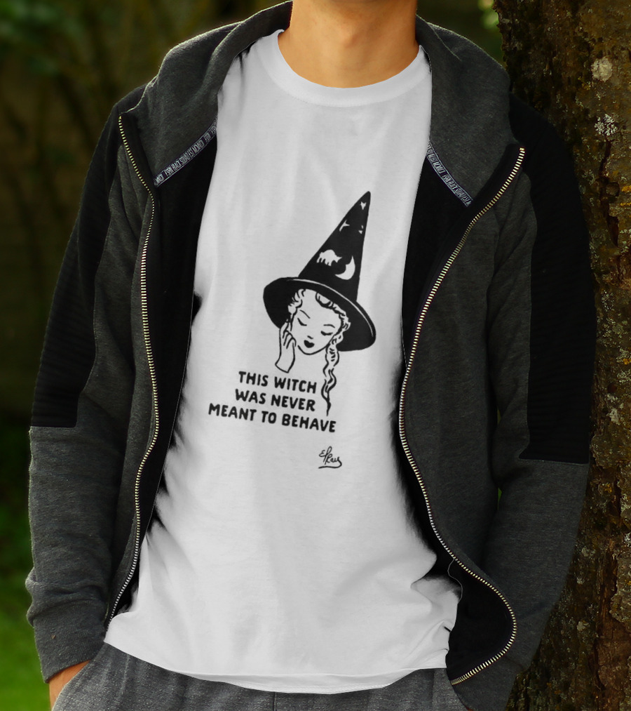 Witch Hat Girl This Witch Was Never Meant To Behave Aesthetic T-Shirt