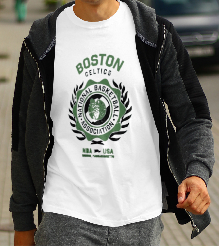 Boston Celtics NBA USA Laurel Crest 2026 T-Shirt