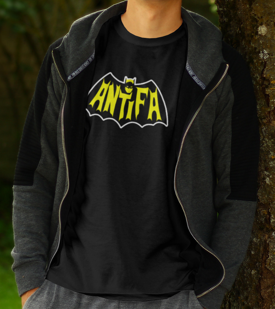 Antifa Batman Logo Style Comic T-Shirt