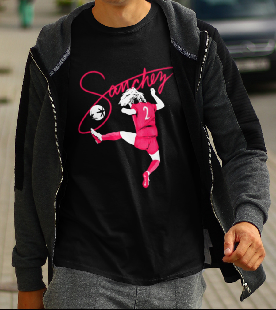 Sanchez Number 2 Soccer Player Kick T-Shirt