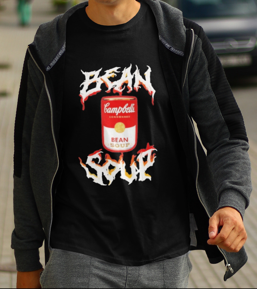 Campbell's Condensed Bean Soup Can With Flame T-Shirt