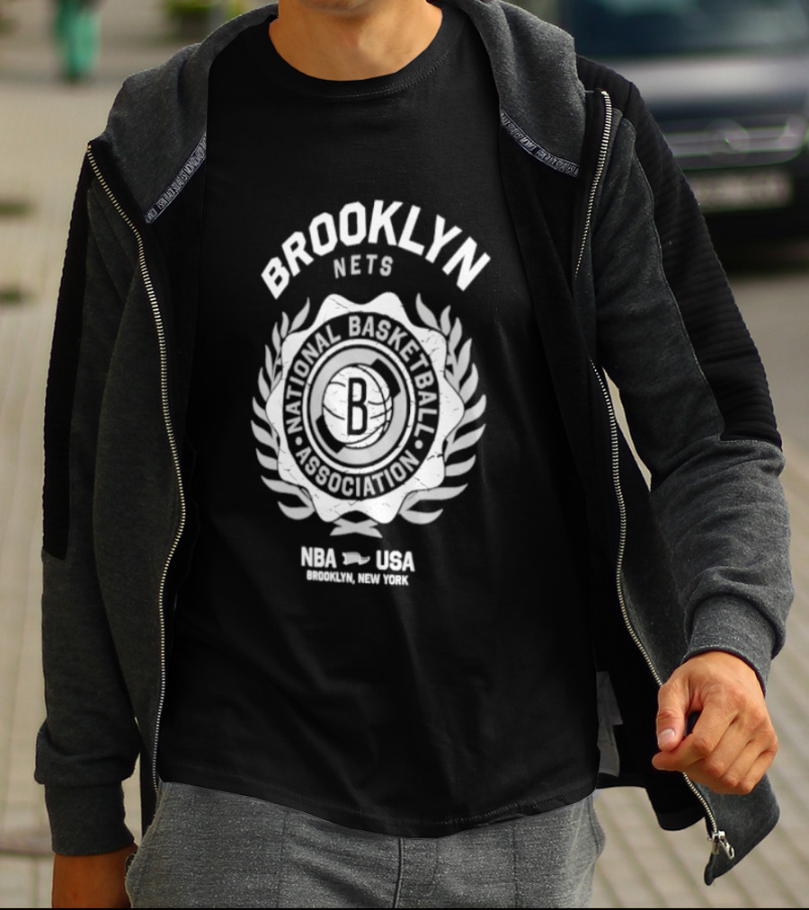 Brooklyn Nets NBA National Basketball Association USA Crest 2026 Collection T-Shirt
