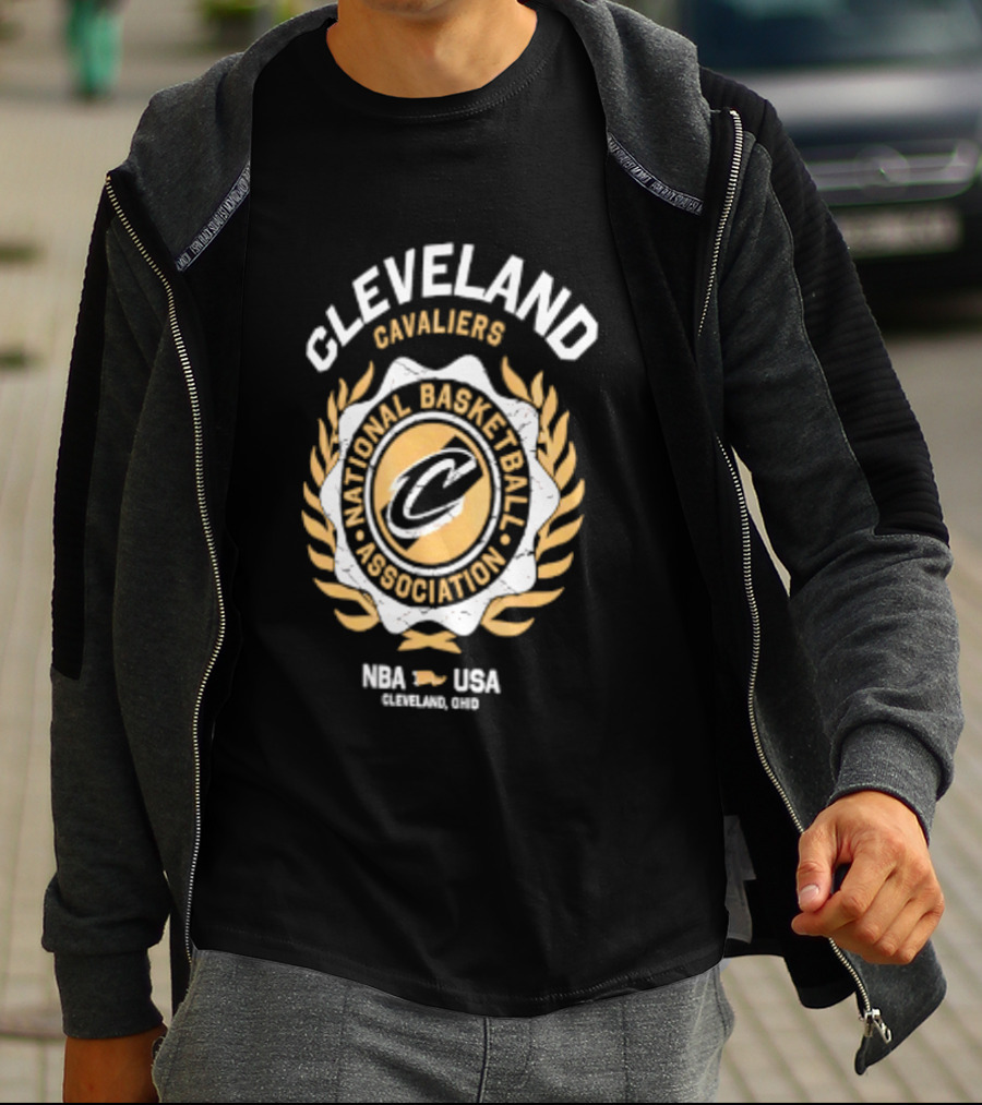 Cleveland Cavaliers National Basketball Association Laurel Crest NBA USA 2026 T-Shirt