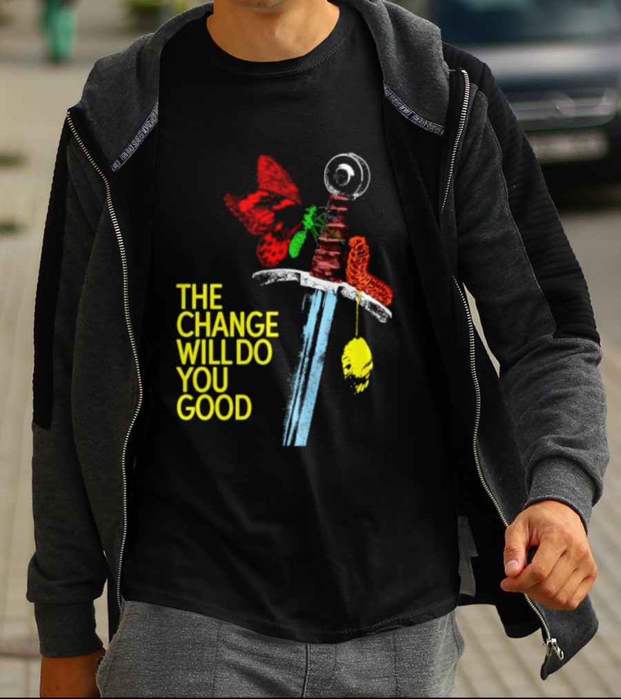 Crossguard Sword Butterfly Transformation The Change Will Do You Good T-Shirt