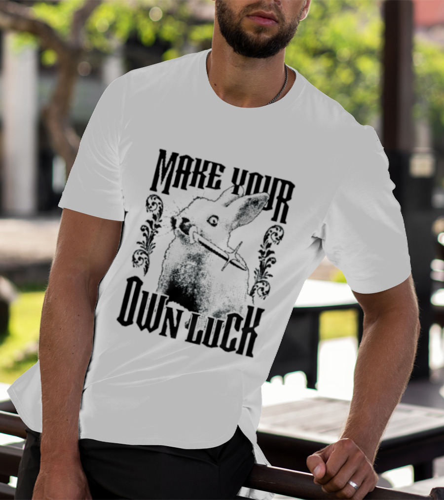 Make Your Own Luck Rabbit Knife T-Shirt