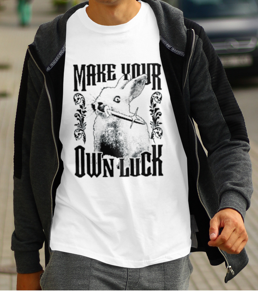 Make Your Own Luck Rabbit Knife T-Shirt