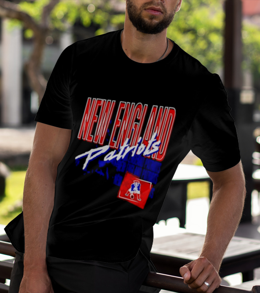 New England Patriots Red White Team Sports T-Shirt