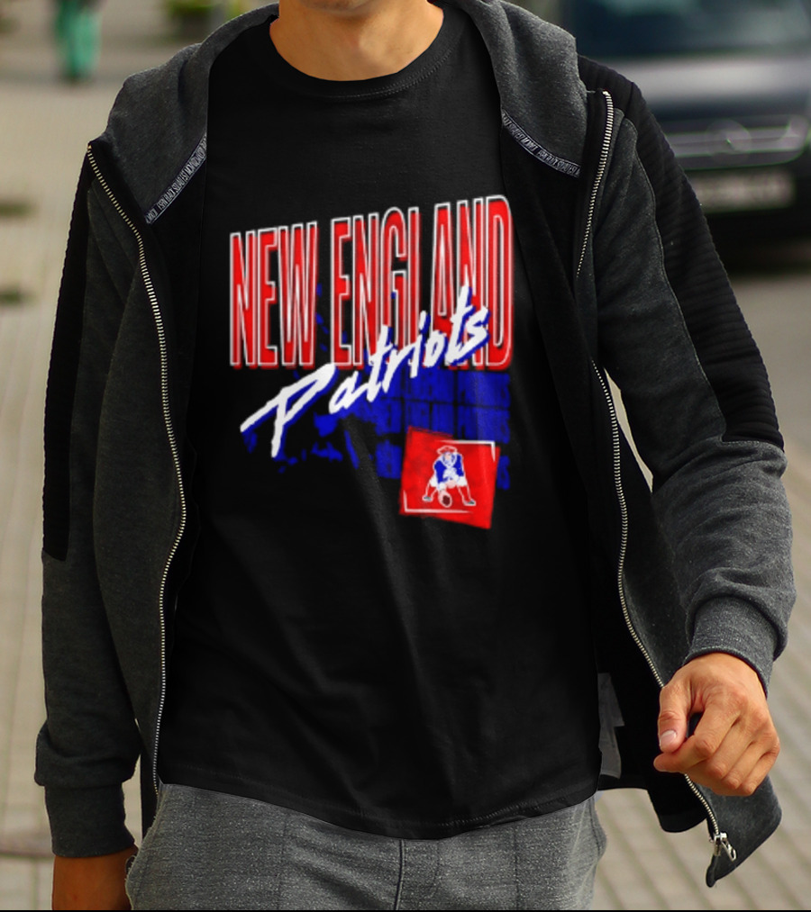 New England Patriots Red White Team Sports T-Shirt