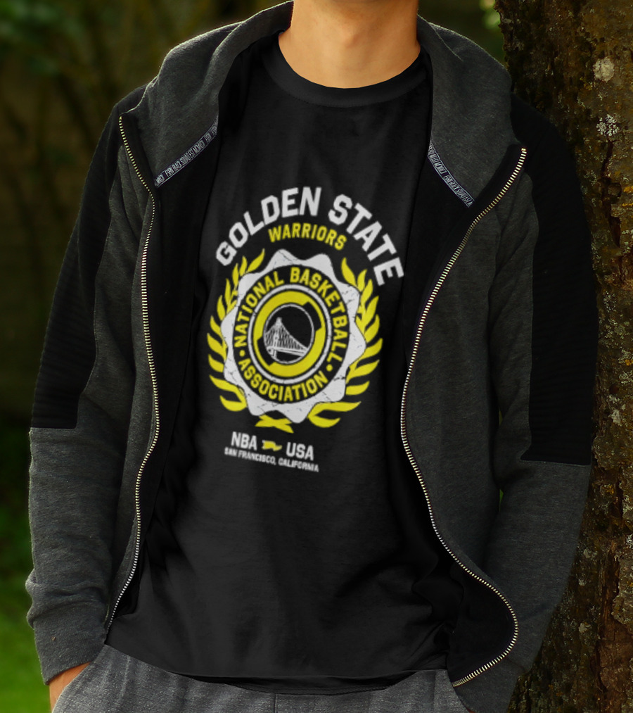 Golden State Warriors NBA USA National Basketball Association Laurel Crest Flocking 2026 San Francisco California T-Shirt