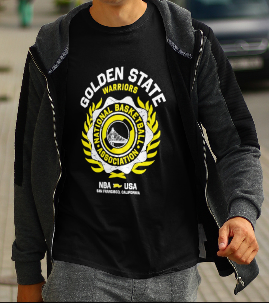 Golden State Warriors NBA USA National Basketball Association Laurel Crest Flocking 2026 San Francisco California T-Shirt