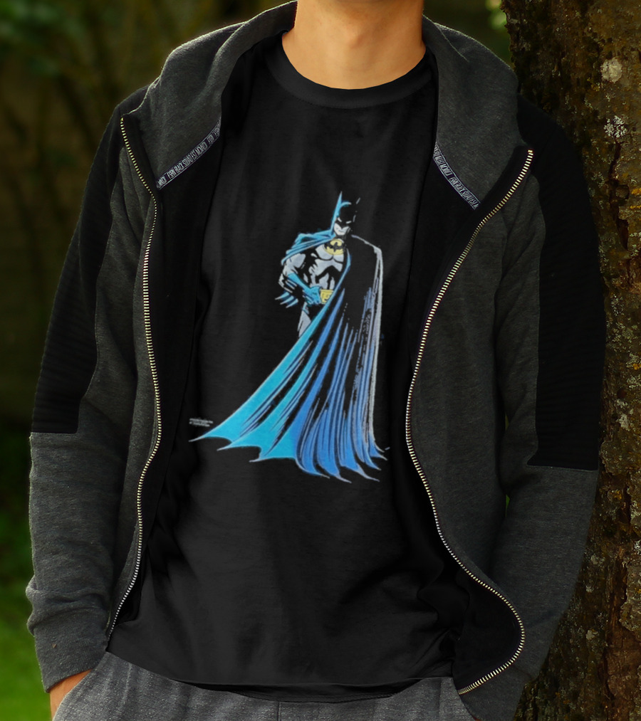 IShowSpeed 1989 Batman DC Comics Blue And Grey Cape T-Shirt