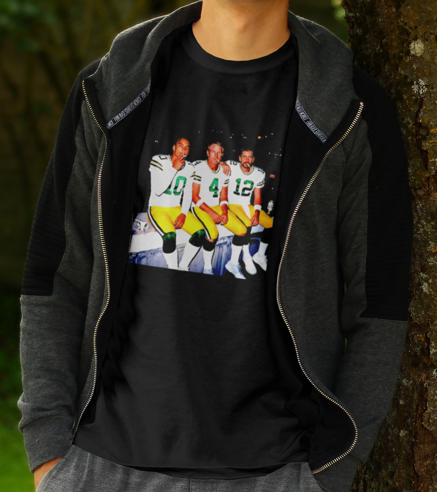 Jordan Love Brett Favre Aaron Rodgers Green Bay Packers Smoking And Beer Celebration T-Shirt