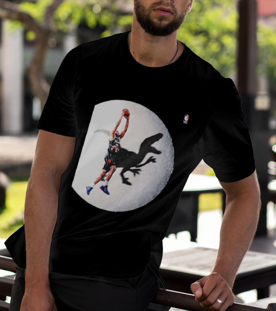 Kawhi Leonard Toronto Raptors Shadow Dunk With Raptor Silhouette Basketball T-Shirt