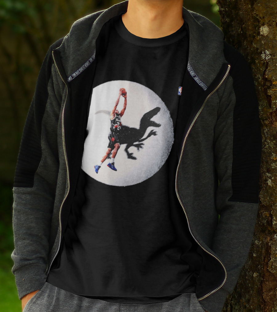 Kawhi Leonard Toronto Raptors Shadow Dunk With Raptor Silhouette Basketball T-Shirt