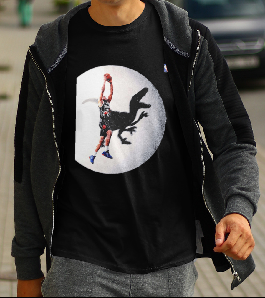 Kawhi Leonard Toronto Raptors Shadow Dunk With Raptor Silhouette Basketball T-Shirt