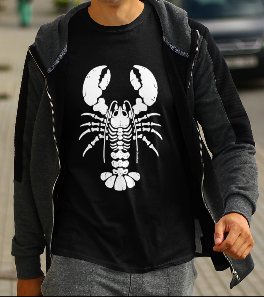 Lobstah Skeleton Halloween Lobster Bones T-Shirt
